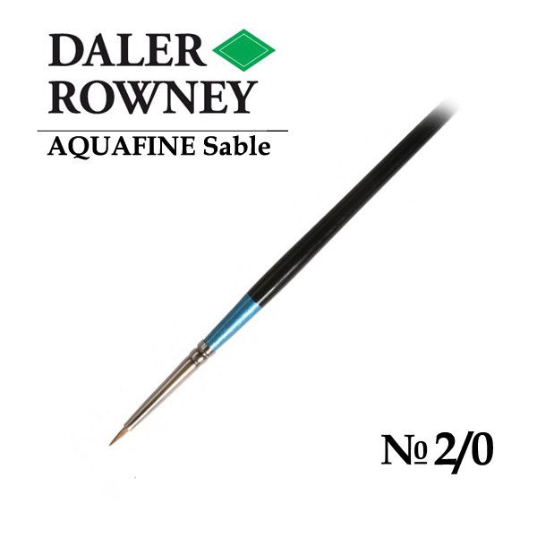 

Daler Rowney Кисть соболь круглая №2/0 короткая ручка Aquafine, Черный, Кисть соболь круглая №2/0 короткая ручка AQUAFINE Daler-Rowney