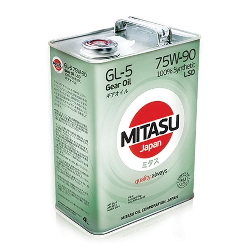 фото Масло трансмиссионное mitasu gear oil gl-5 lsd 75w-90 4 л