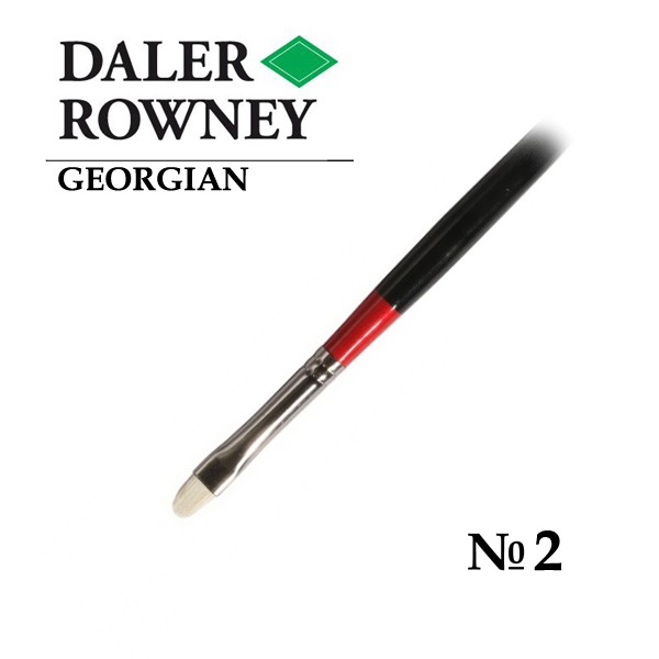 Daler Rowney Кисть щетина овальная укороченная 2 длинная ручка Georgian 732₽