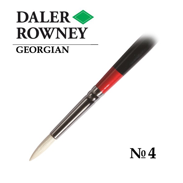 Daler Rowney Кисть щетина круглая 4 длинная ручка Georgian Daler-Rowney 747₽