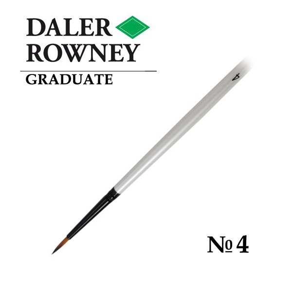 Daler Rowney Кисть синтетика круглая 4 длинная ручка Graduate 540₽