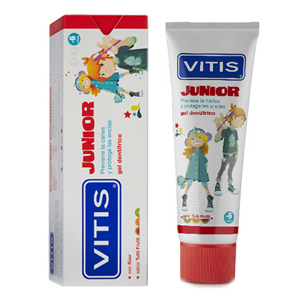 Зубная гель-паста DENTAID, Vitis Junior, 75 мл гинокомфорт гель д интимной гигиены моющий комплексный 200мл