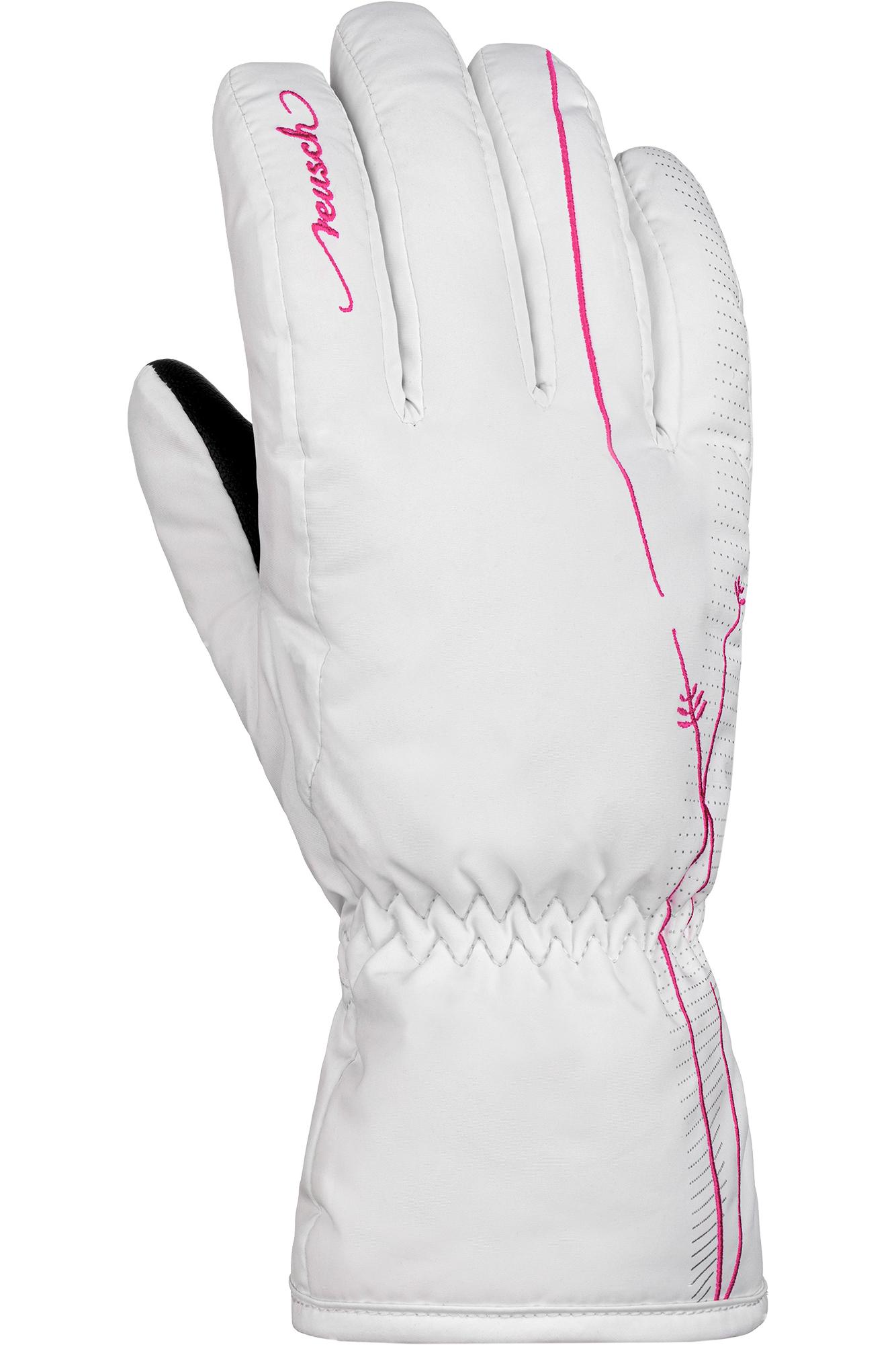 

Перчатки Reusch Yana White/Pink Glo (Inch (Дюйм):8) 2023-24, Белый;розовый, Yana