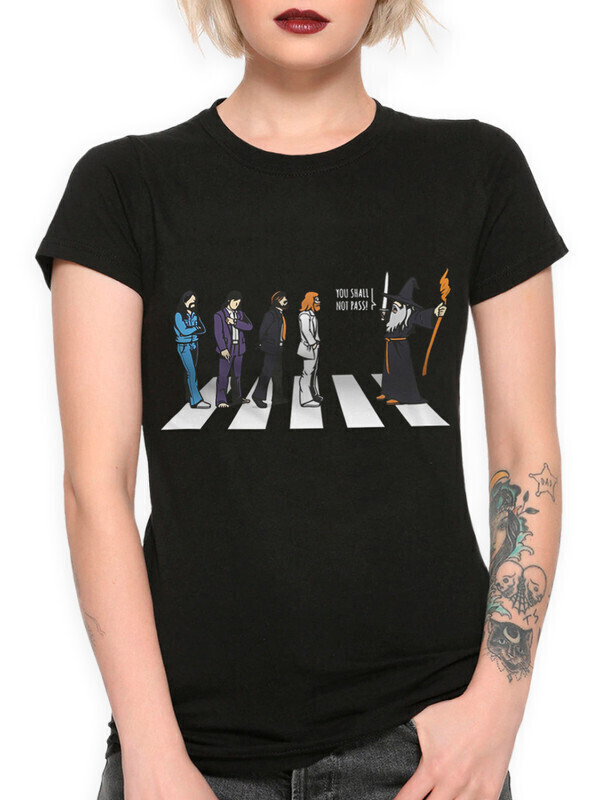 фото Футболка женская dream shirts the beatles и гэндальф bea-3083681 черная 2xl