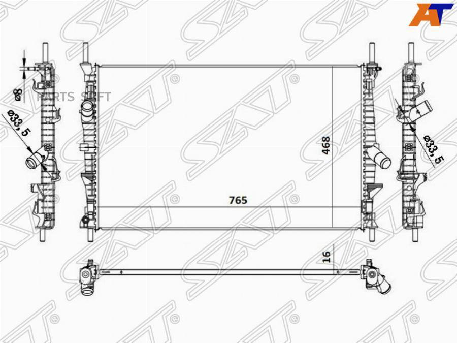 

SAT Радиатор FORD TRANSIT 14- 2.0/2.2