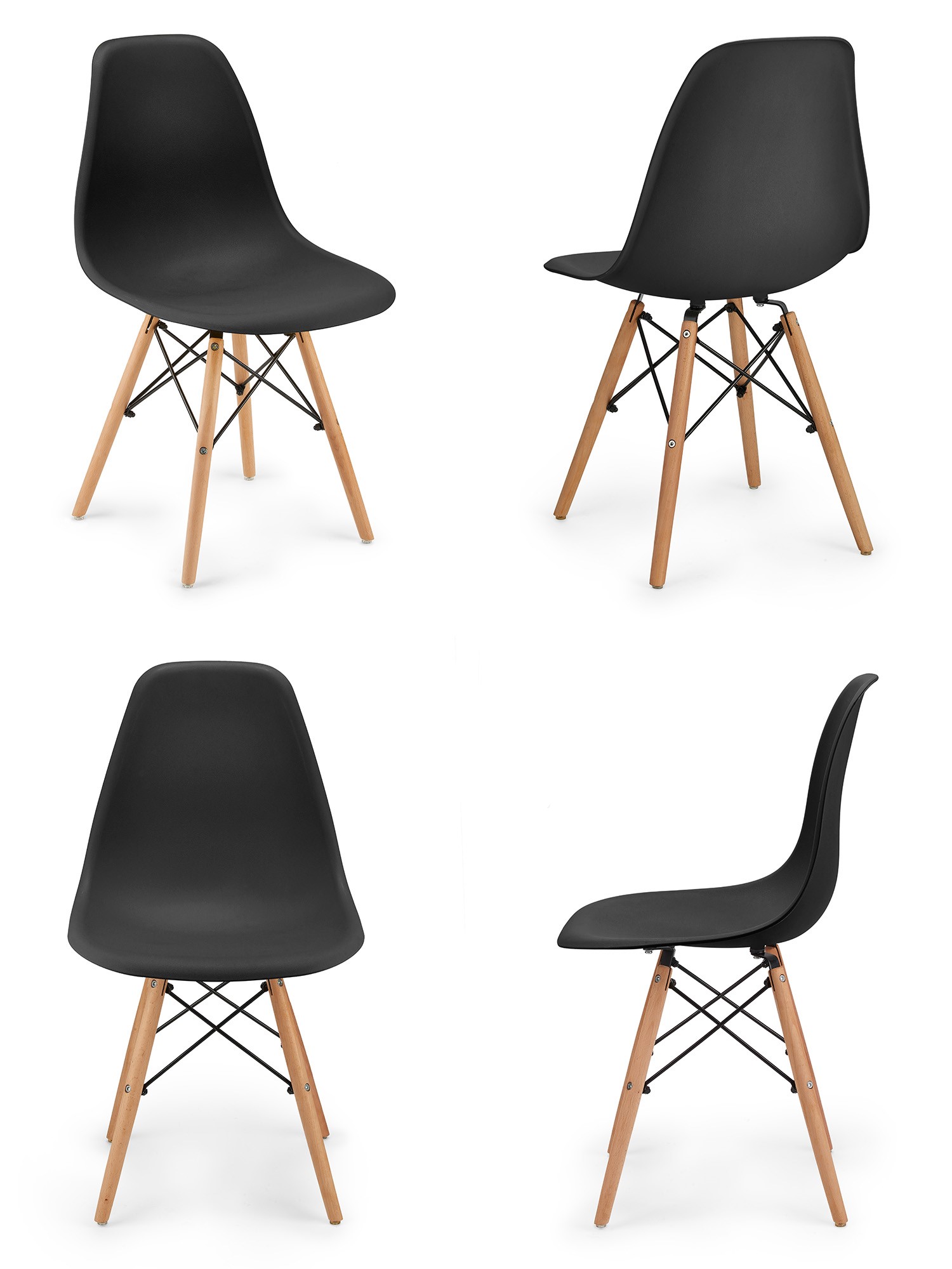 

Комплект стульев 4 шт. byROOM Acacia, бежевый/black, Acacia