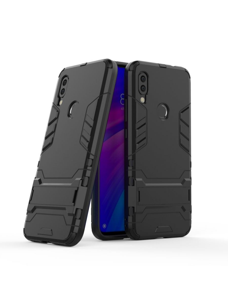 

Brodef IRON Противоударный с подставкой чехол для Xiaomi Redmi 7 Черный