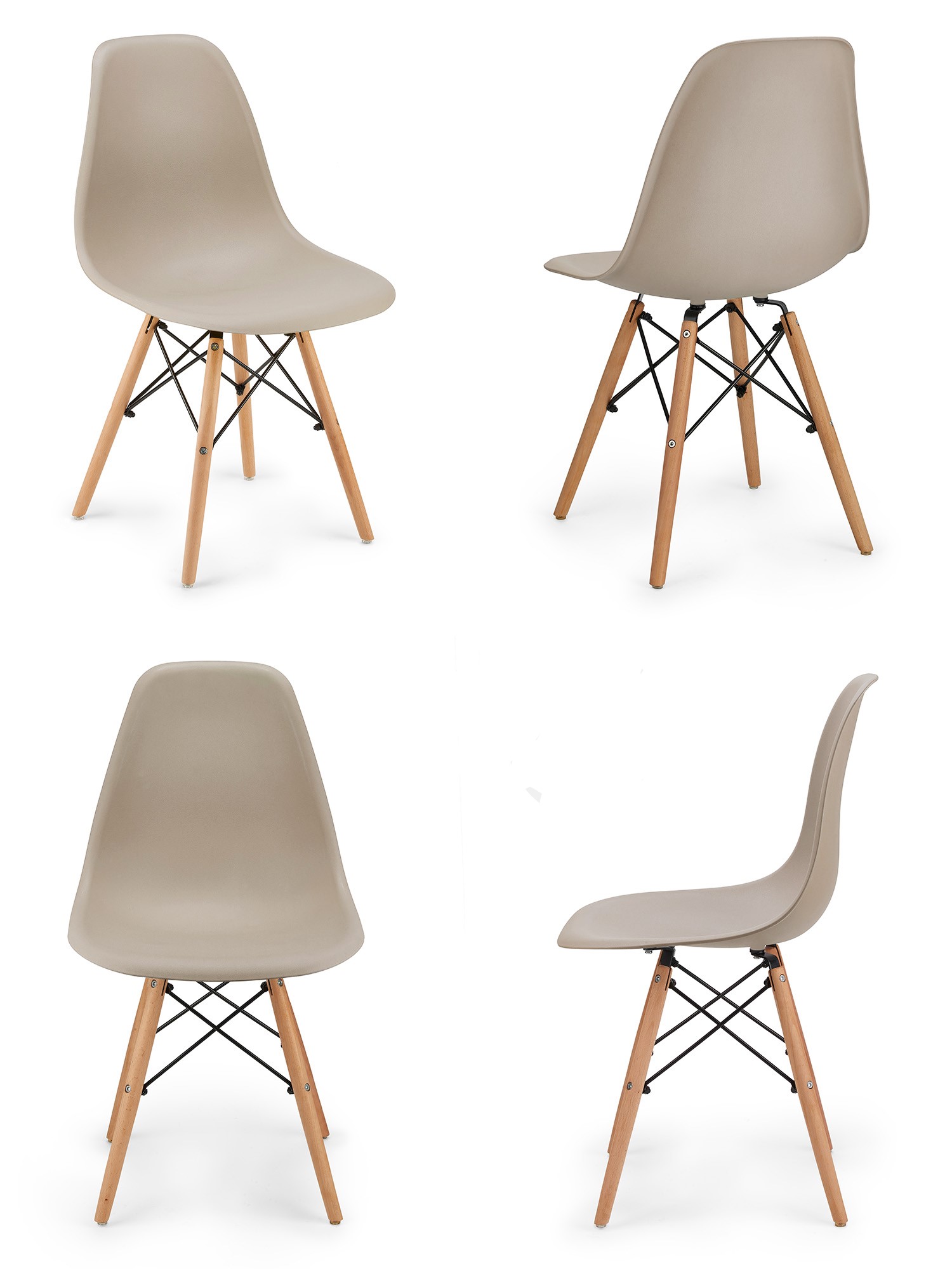 Комплект стульев 4 шт. byROOM Acacia, бежевый/beige