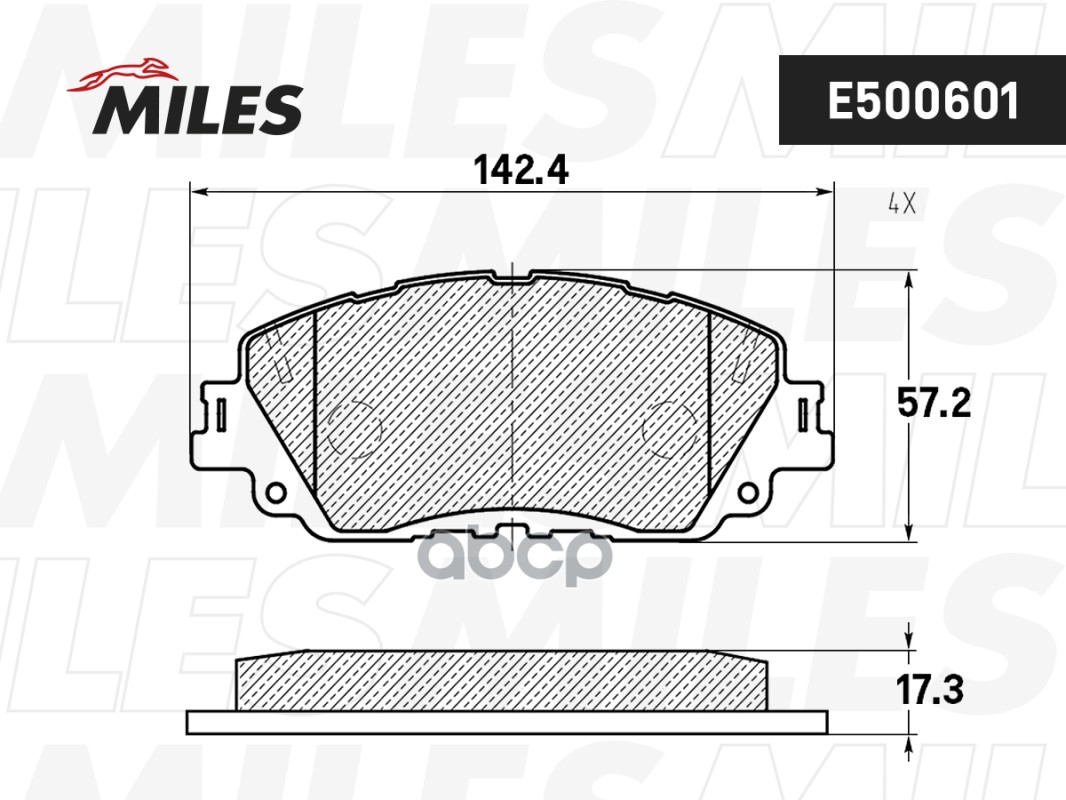 фото Колодки тормозные toyota camry v70/ rav4 v 18- передние ceramic miles арт. e500601