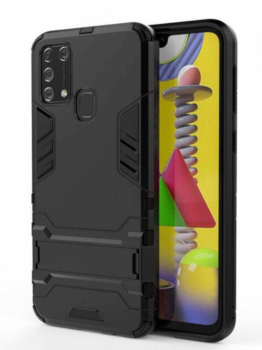 

Brodef IRON Противоударный с подставкой чехол для Samsung Galaxy M31 черный