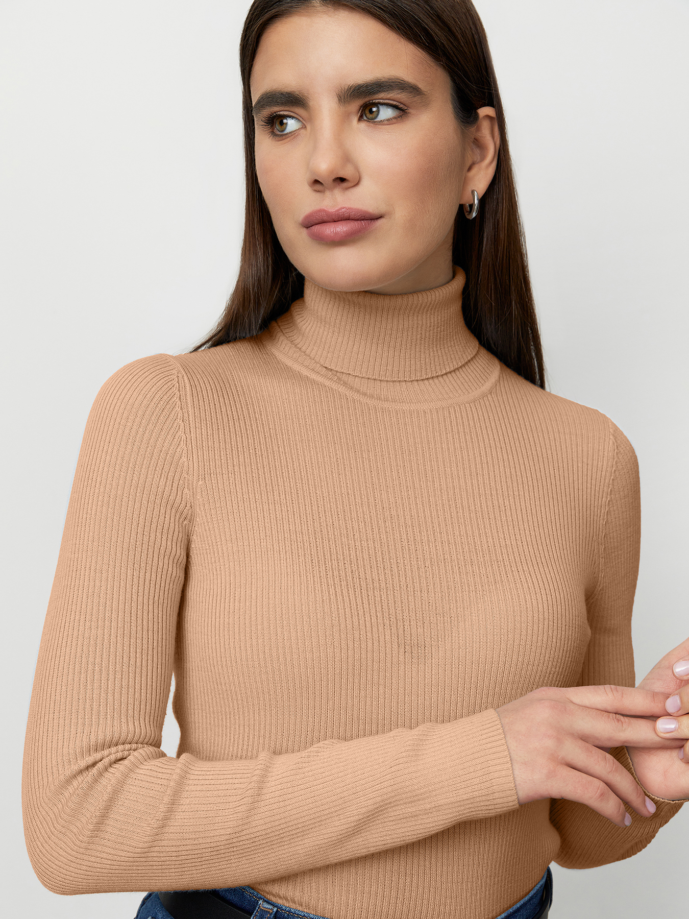 

Водолазка женская Just Clothes 431549 бежевая 42 RU, Бежевый, 431549