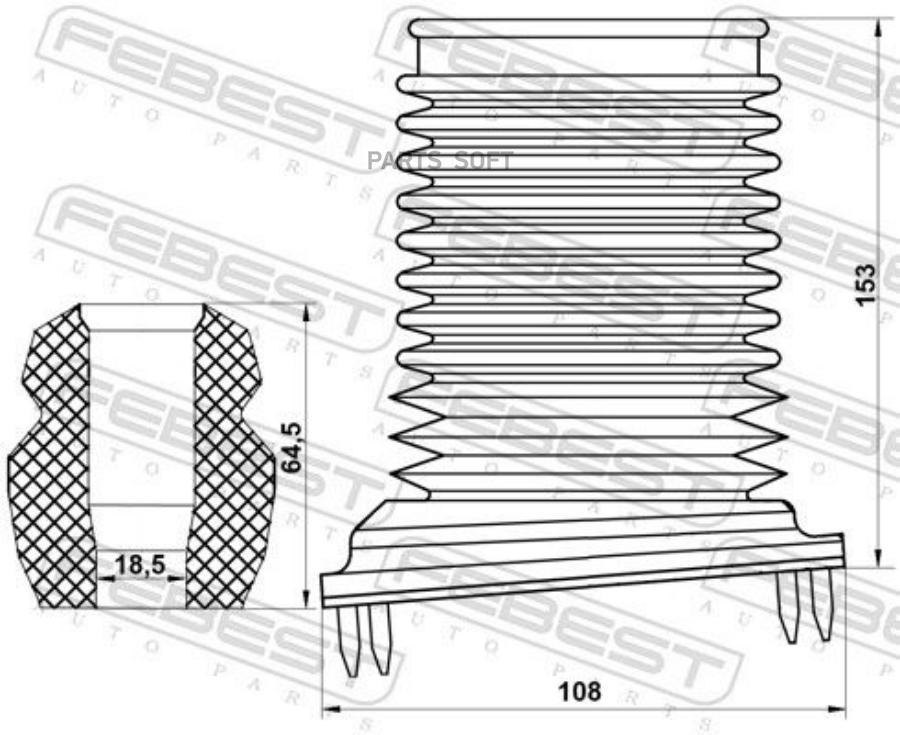 

Отбойник амортизатора FEBEST CHSHBT250FKIT