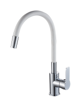 фото Смеситель для кухонной мойки с гибким изливом rush siple (si7335-60white)
