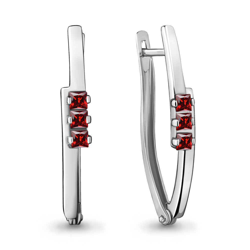 

Серьги из серебра с гранатом Яхонт Ювелирный 195214, 195214