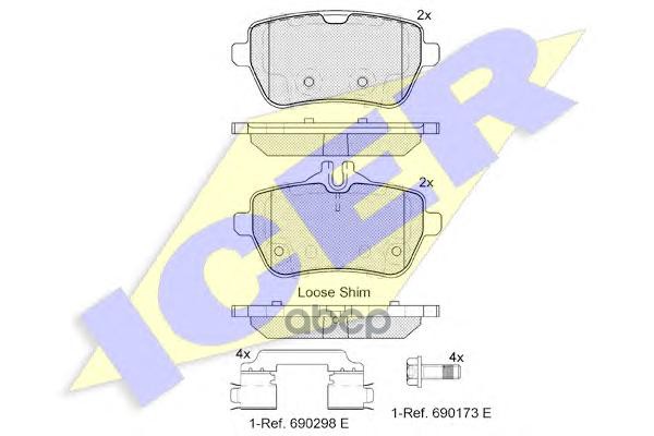 

Колодки Дисковые Задние Мв Sl R231 3.5/4.7 12># ICER 182076 182076
