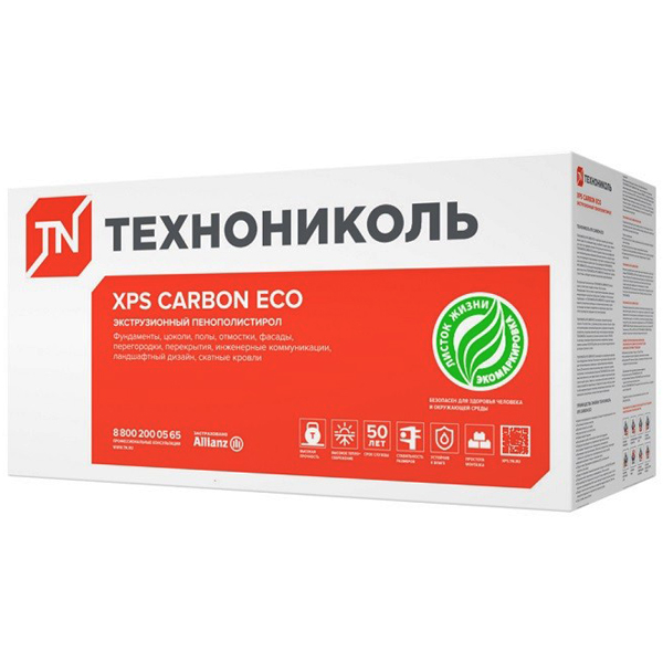ТЕХНОНИКОЛЬ Carbon Eco Г4 экструзионный пенополистирол 1180х580х100мм (упак.4шт=2,47м2=0,2