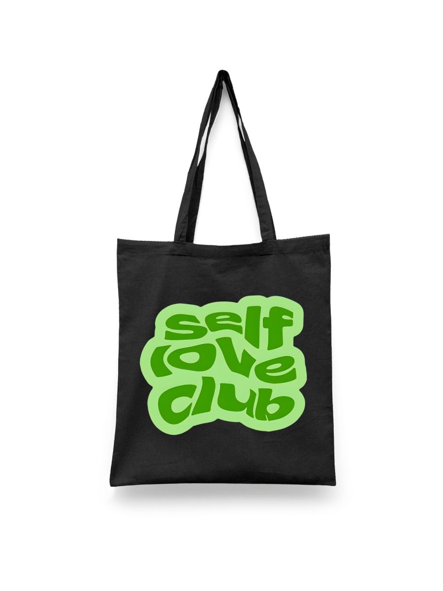 

Шоппер унисекс Каждому Своё Self love club/Клуб любви к себе FRRN34, черный, Self love club/Клуб любви к себе FRRN34