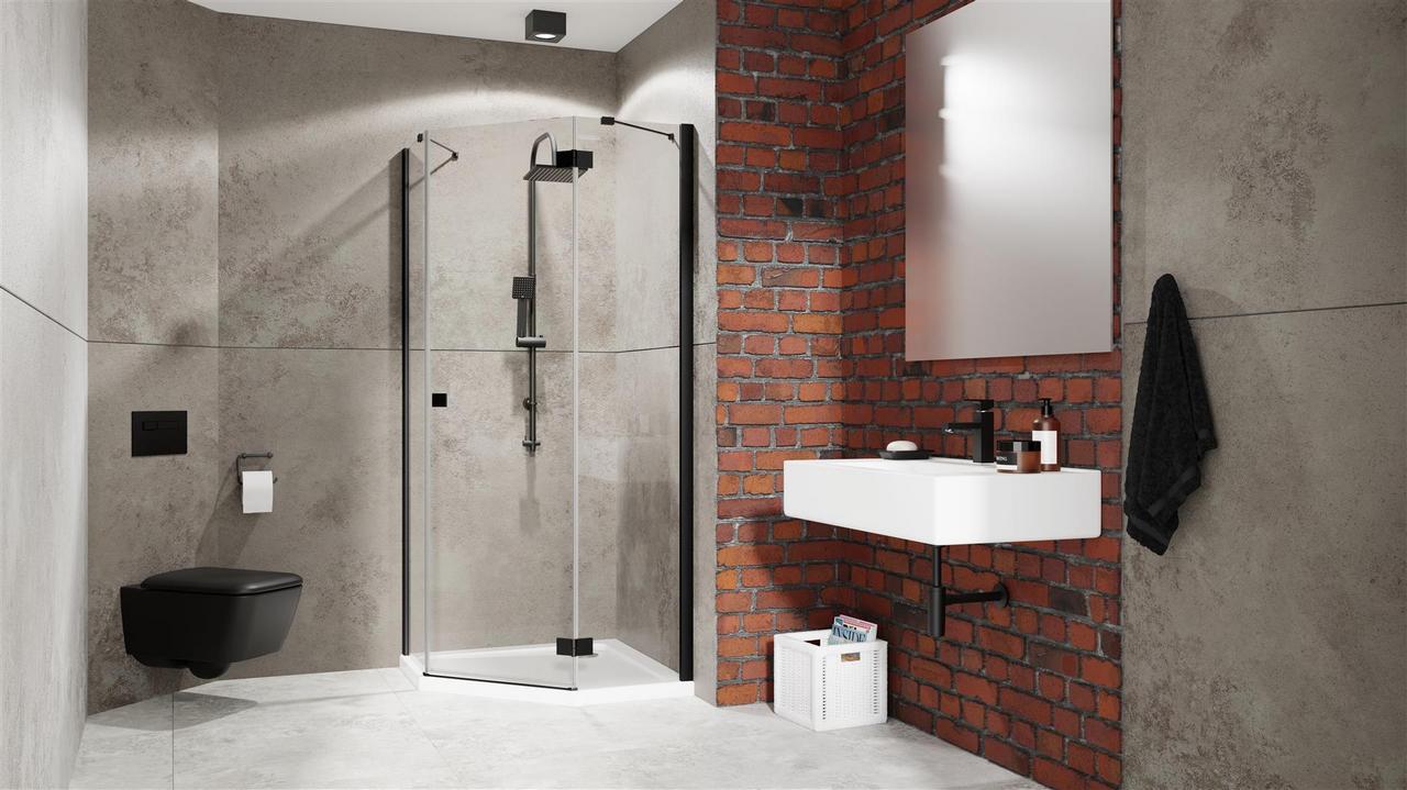 фото Душевая дверь radaway essenza new black ptj 62 см 385010-54-01r