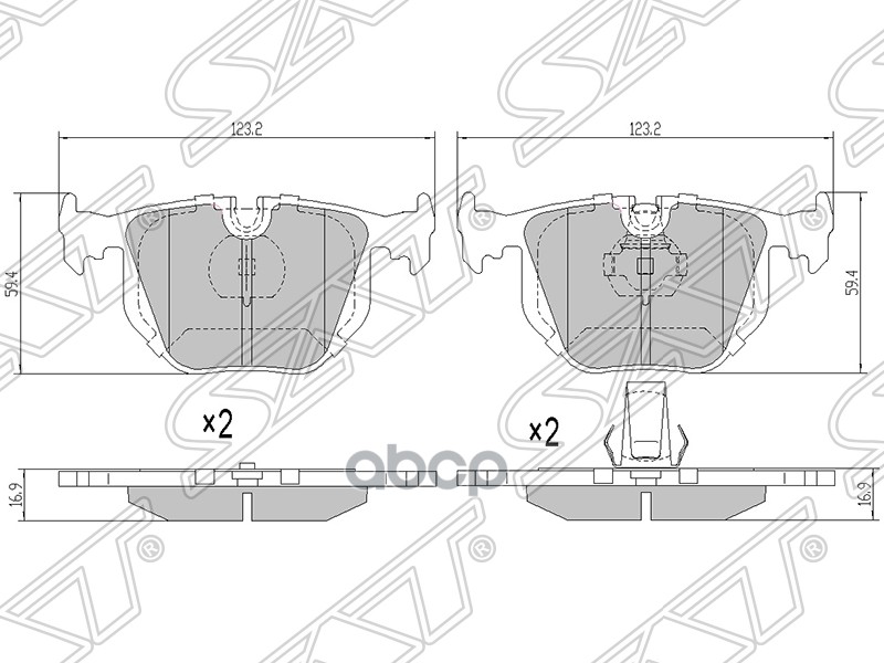 

Колодки Тормозные Зад Bmw X5 53 Sat арт. ST-34216761248
