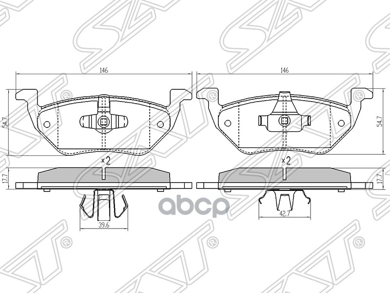 

Колодки Тормозные Зад Ford Maverick 01-08/ Mazda Tribute 04-08 Sat арт. ST-6L8Z-22-00B