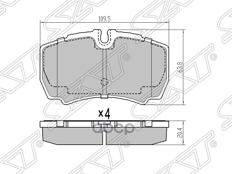 

Тормозные колодки SAT задние для Ford Transit 2006- ST1501265