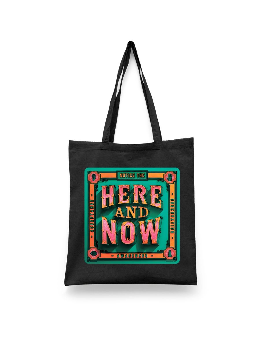 

Шоппер унисекс Каждому Своё Here and now!/Здесь и сейчас FRRN10, черный, Here and now!/Здесь и сейчас FRRN10