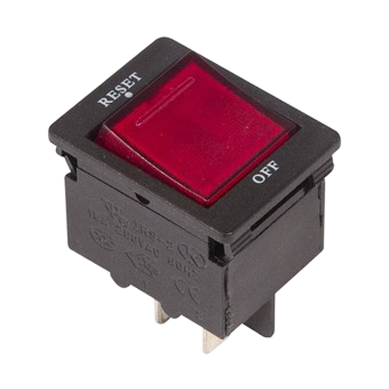 Выключатель-автомат Rexant RESET-OFF красный с подсветкой (36-2630)