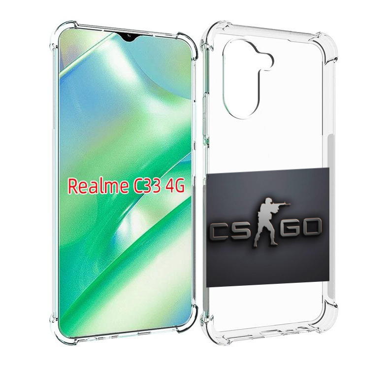 

Чехол MyPads CS go логотип мужской для Realme C33 4G, Прозрачный, Tocco