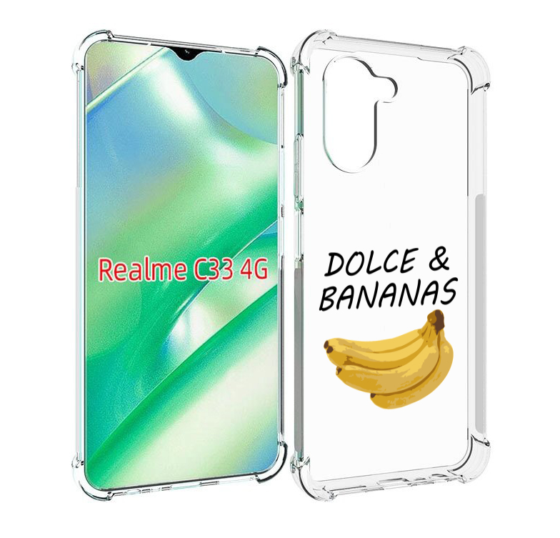 

Чехол MyPads Dolce банан для Realme C33 4G, Прозрачный, Tocco