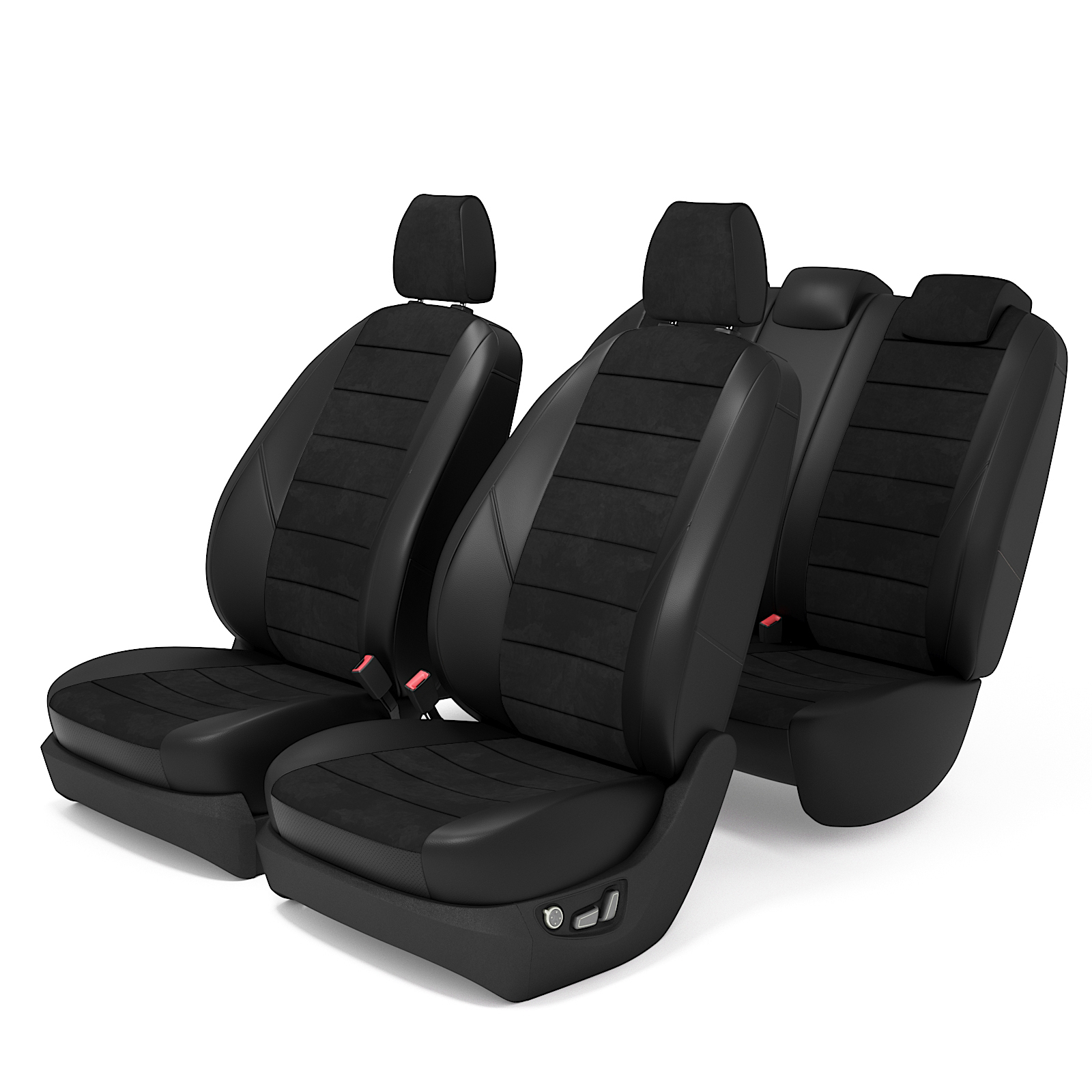 

Комплект чехлов Пежо 207 с 2006 по 2015 год, Алькантара, Черный / L2072006golinealkblk, L2072006go