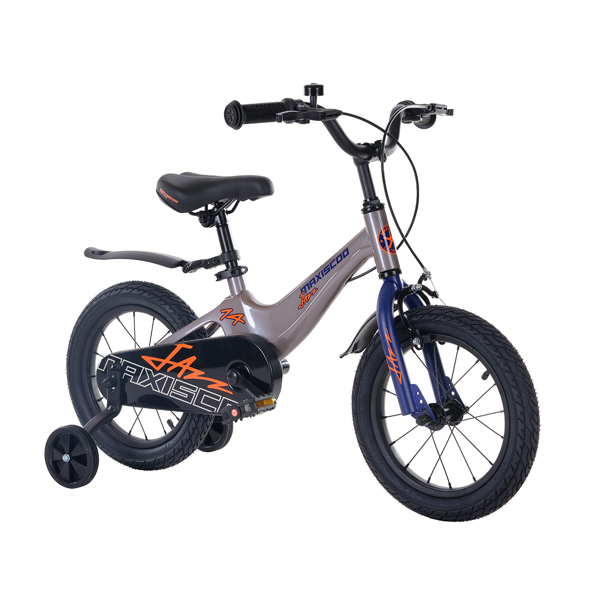 Детский велосипед MAXISCOO Jazz 14 Стандарт Плюс 2024 серый жемчуг детский двухколесный велосипед maxiscoo air standard 16 эксклюзивная рама