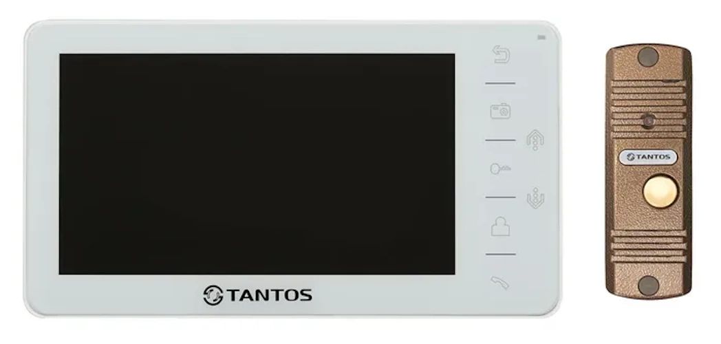 Комплект видеодомофона Tantos Prime Kit combo (белый/медь)