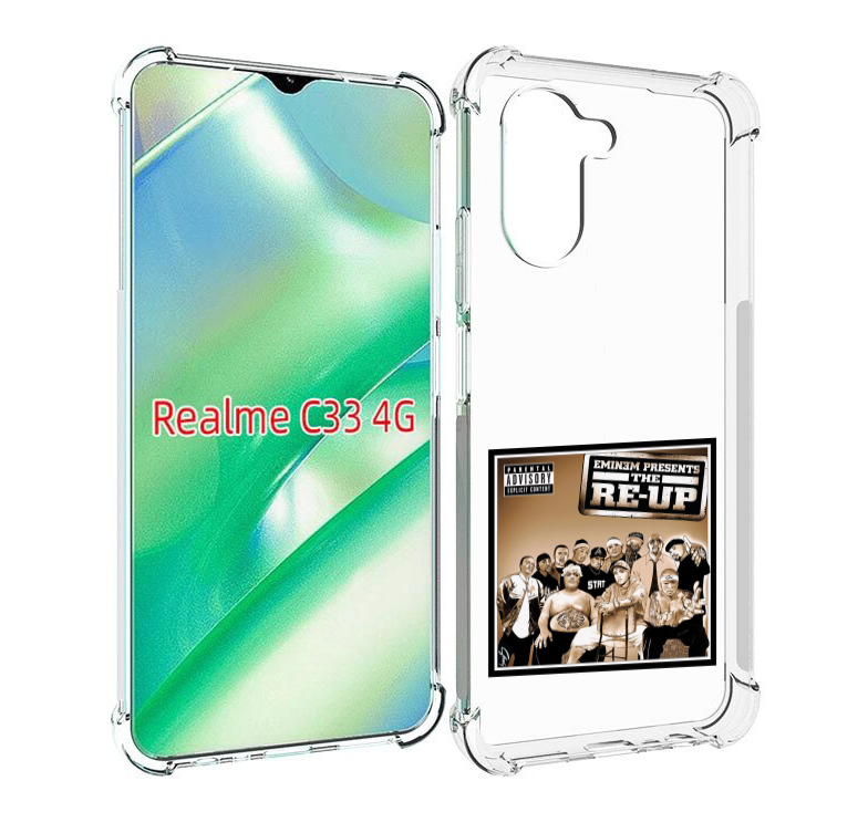 

Чехол MyPads EMINEM PRESENTS, THE RE-UP для Realme C33 4G, Прозрачный, Tocco