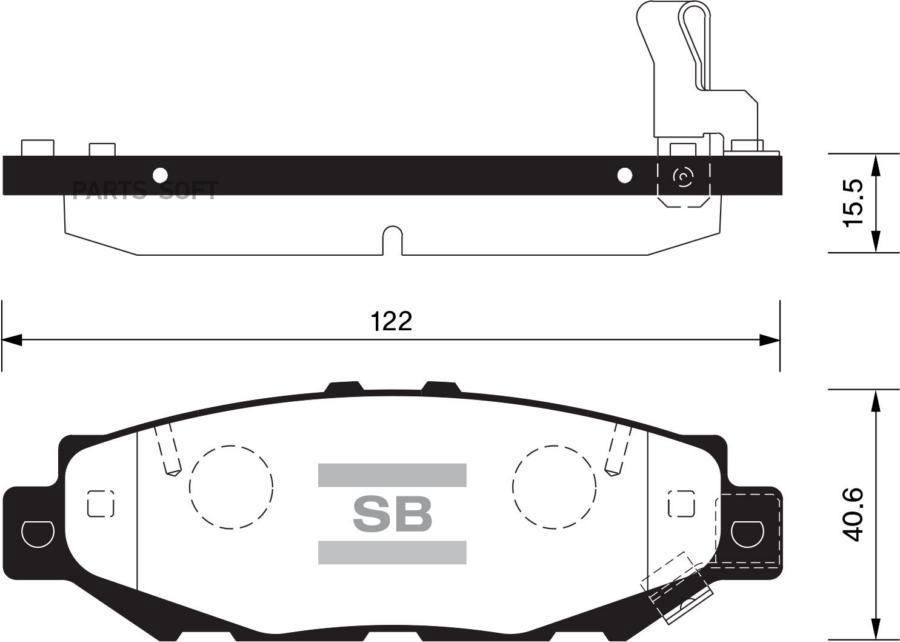 

Комплект тормозных колодок Sangsin brake SP1432