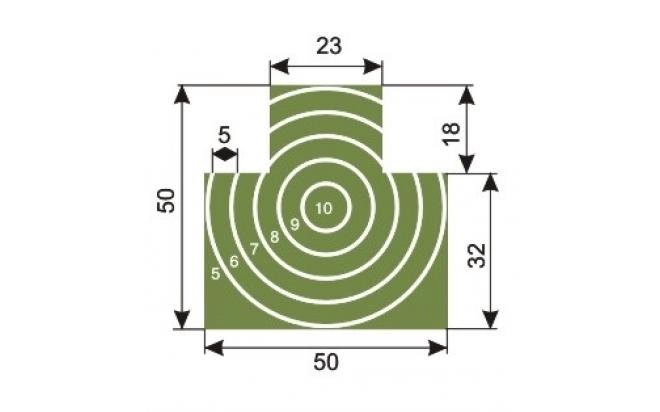 фото Мишень №4 с кругами (грудная, зеленая) nobrand
