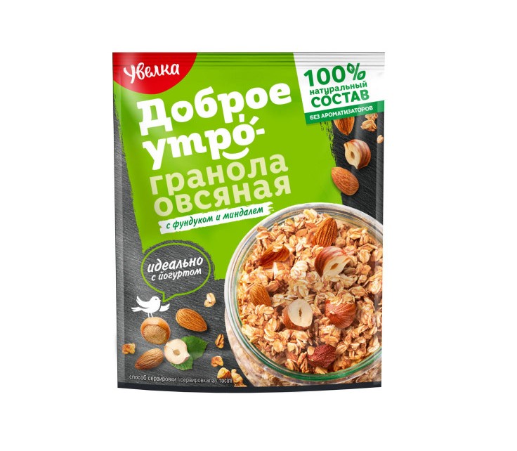 

Гранола Увелка овсяная фундук миндаль 40 г