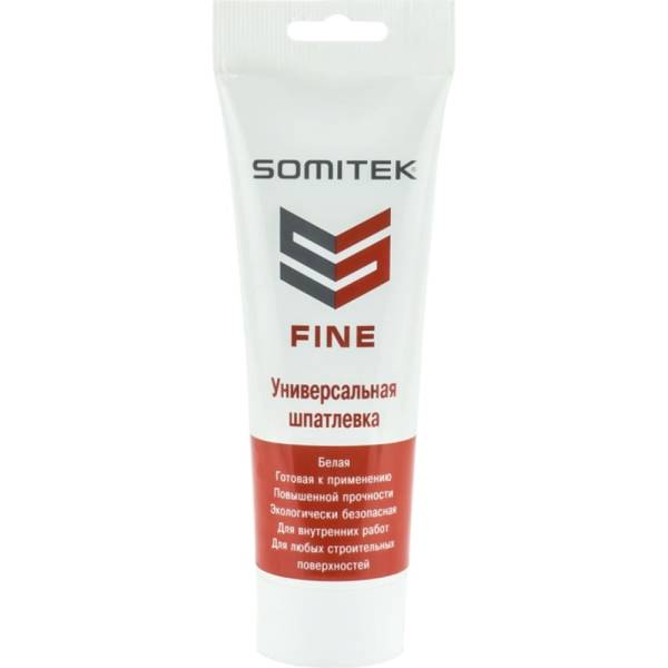 Универсальная финишная шпатлевка SOMITEK fine 0.4 кг 0036005 универсальная финишная шпатлевка somitek fine 0 4 кг 0036005