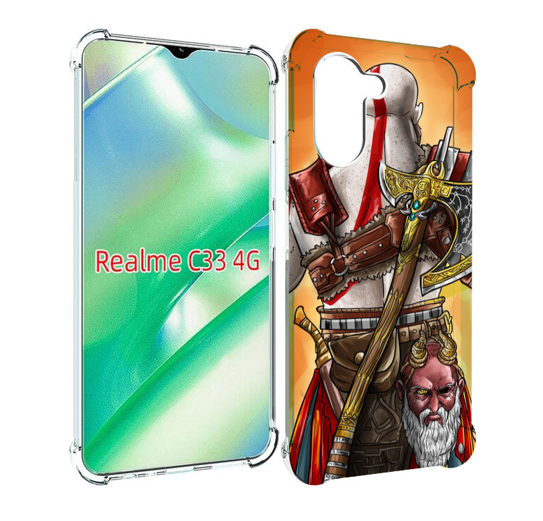 

Чехол MyPads God of War для Realme C33 4G, Прозрачный, Tocco