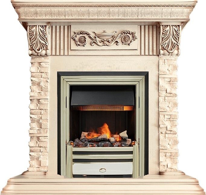 

Электрокамин Dimplex Luxemburg (слоновая кость с патиной) сланец бежевый