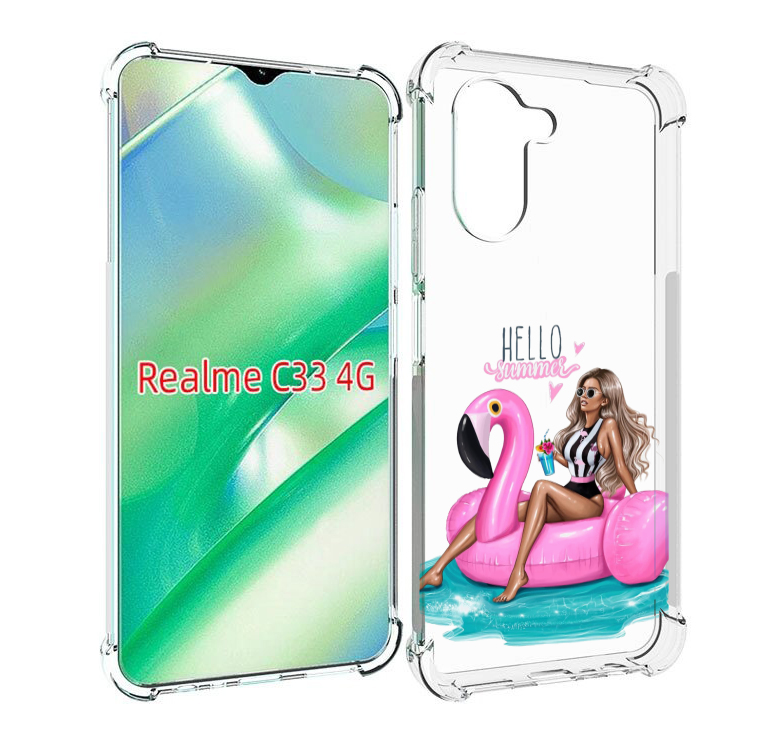 

Чехол MyPads Hello-summer для Realme C33 4G, Прозрачный, Tocco