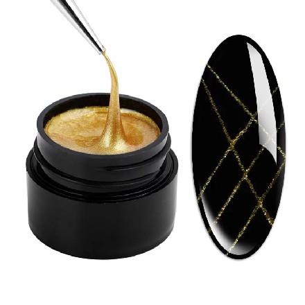 

Паутинка Ice Nova Spider-Gel золотая, Золотистый