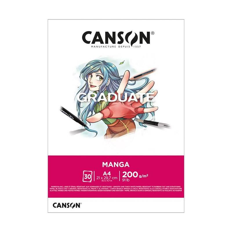 Альбом Canson Graduate Manga 200г/м2 A4 30л. склейка