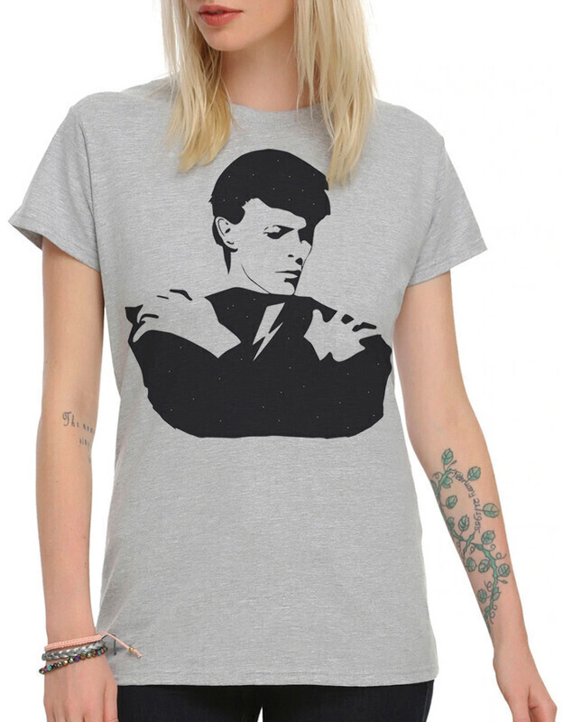 фото Футболка женская dream shirts дэвид боуи - david bowie bow-6698541 серая 2xl