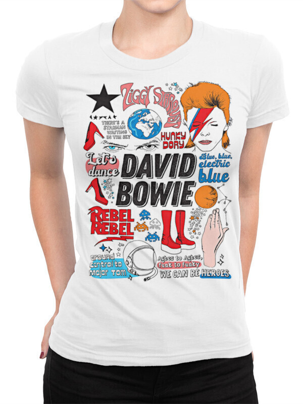 

Футболка женская Dream Shirts Дэвид Боуи Женская BOW-7871251 белая 2XL, "Дэвид Боуи" Женская BOW-7871251