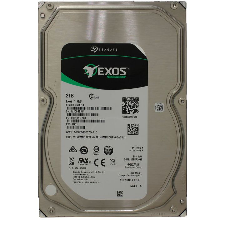 фото Внутренний жесткий диск seagate exos 7e8 512e 2tb (st2000nm001a)