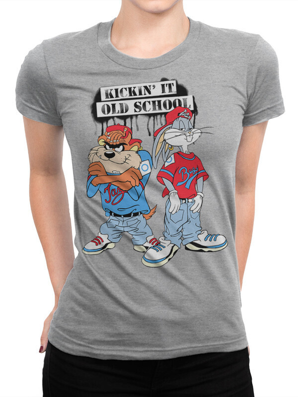 фото Футболка женская dream shirts багз и таз old school bun-7459431 серая 3xl