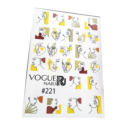 

Слайдер-дизайн Vogue Nails цветной лица, Разноцветный