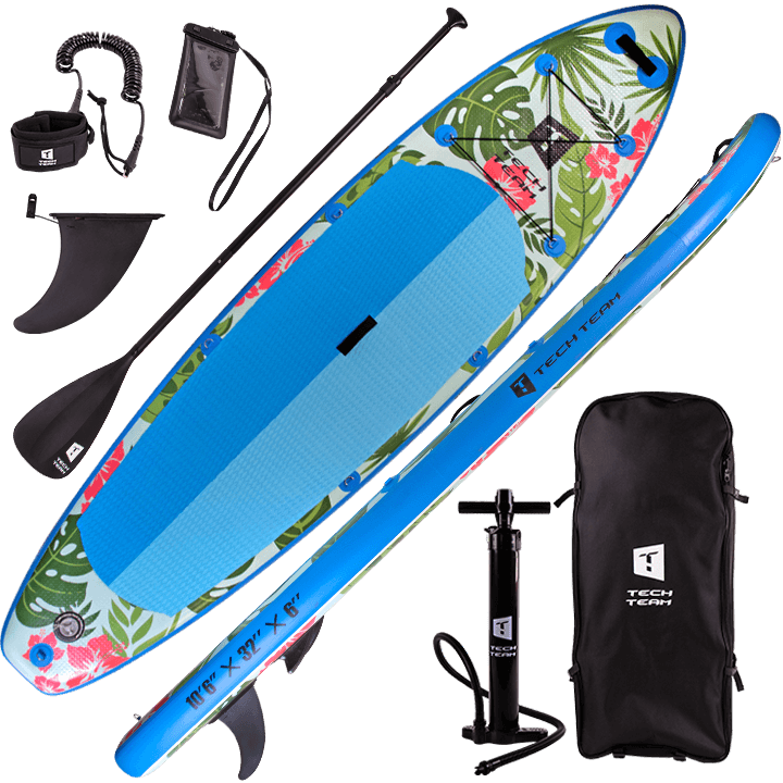 

SUP-борд Tech Team Enki 320x81x12 см multicolor, Голубой;зеленый;красный, Enki