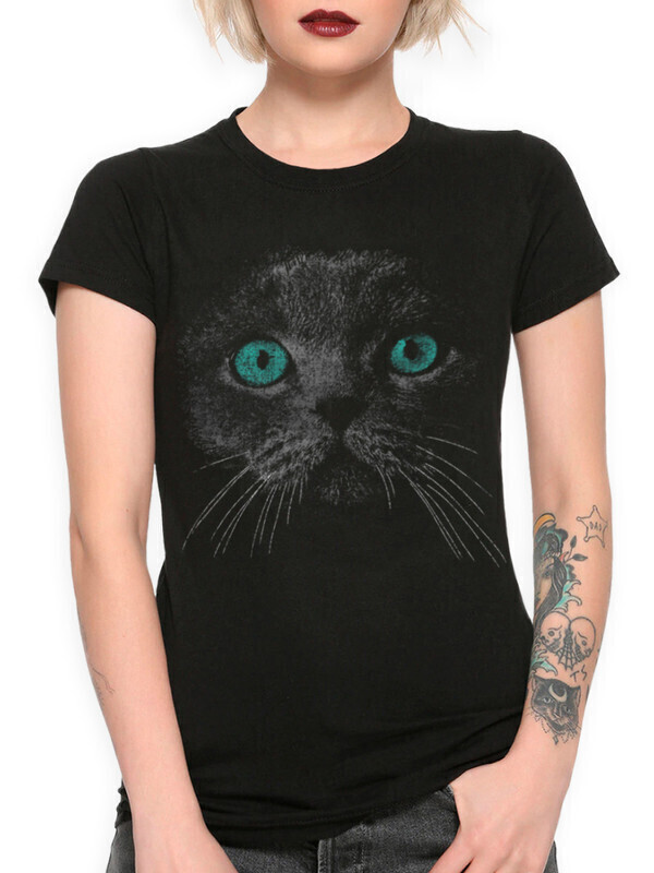 

Футболка женская Dream Shirts Кот Женская CAT-333220 1 черная XS, Кот Женская CAT-333220 1