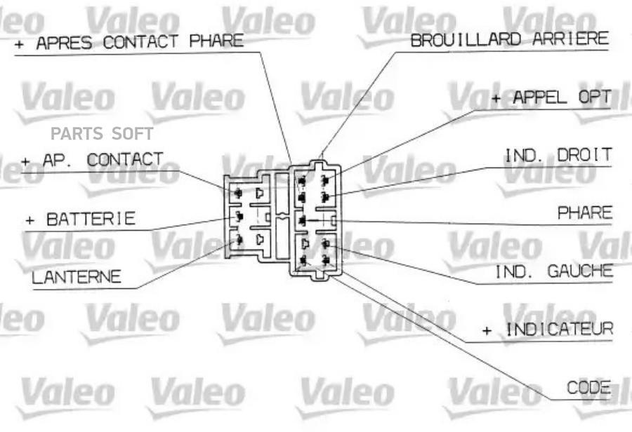 

VALEO Переключатель света Peugeot 206